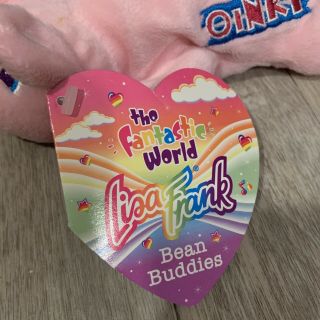 Vintage Lisa Frank Oinky the Pig Bean Buddies Beanie Baby 1998 with tag 2