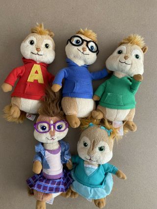 Ty Beanie Babies Alvin And The Chipmunks 5 Piece Set