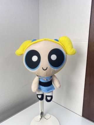 Powerpuff Girls Bubbles Toy Factory Cartoon Network Plush Doll Stuffed Blue 7”