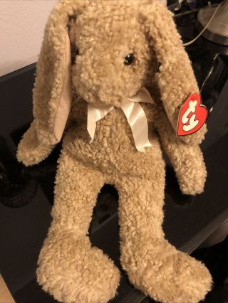 Vtg Retired Ty Curly Plush Rabbit Bunny 18” Large Brown Bunny
