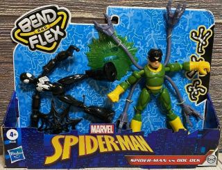 Marvel Spider - Man Bend And Flex Black Suit Spider - Man Vs.  Doc Ock Action Figure