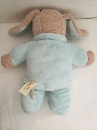 Dan Dee Bunny Rabbit Plush Stuffed Animal Tan Blue Jesus Loves Me Musical Satin 3