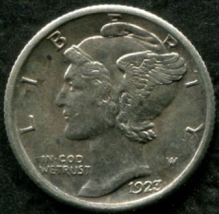 1923s Winged Liberty Head Or Mercury Dime – Extremely Fine Plus