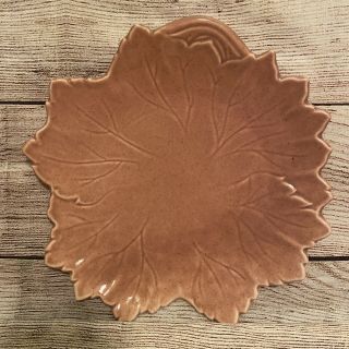 Woodfield Steubenville 9 " Plate Tan Leaf Vtg