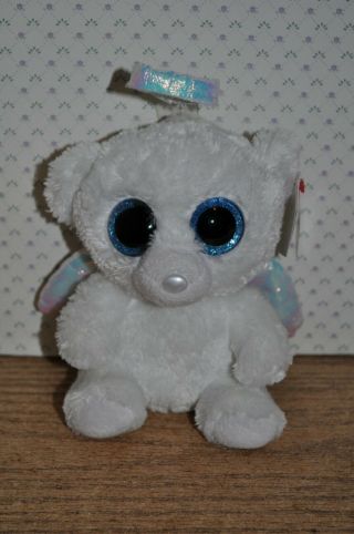Ty Beanie Boos Nwt Halo The Angel Bear Plush Stuffed Animal
