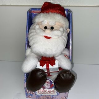 Gemmy Rudolph The Red Nosed Reindeer Santa Claus Plush Singing Misfit