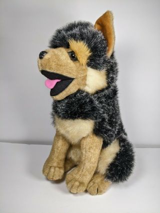 15 " The Lucky Dog Plush Stuffed Animal Puppy Black Brown Husky German Shepherd