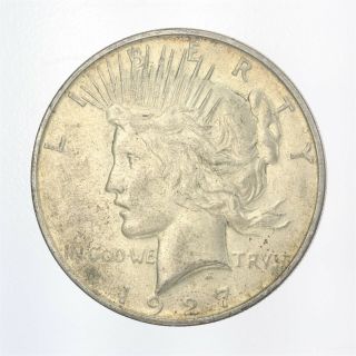 1927 - D Peace Dollar Au About Uncirculated Jo/733