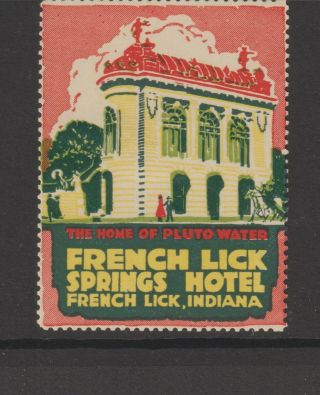 Us Poster Stamp Indiana Hotel Pluto Water