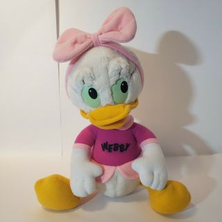 Vintage 1986 Disney Hasbro Duck Tales Webby Plush Stuffed Figure Toy