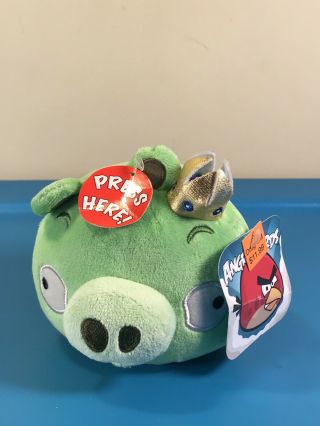 Angry Birds Green Pig Plush 4 " Commonwealth Bad Piggies No Sound - Tags
