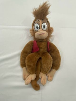 Vintage Mattel 1992 Disney Aladdin Abu Monkey 16 " Brown Plush Stuffed Animal