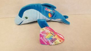 1998 Lisa Frank " Marina " Dolphin Beanbag Plush With Tags