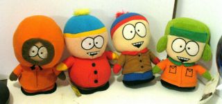 South Park Complete Set Of 4 Plush Comedy Central Stuffed Animal 7 " Dolls