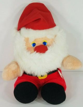 Vintage Well - Made Happiness Aid Santa Claus Musical 13 Inch Christmas Plush 1988
