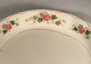 Grindley England “Cream Petal” Pink Roses Gold Trim 14” Oval Serving Platter 3