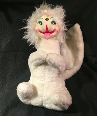 Vintage Large Rubber Face Doll White Fox Skunk Rushton Gund