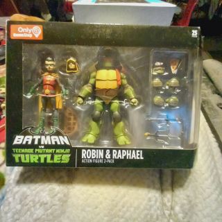 Dc Collectibles Batman Vs Tmnt - Robin And Raphael.  6 Inch Action Figures
