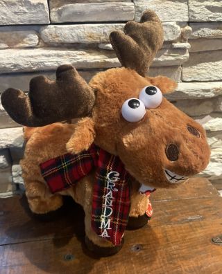 Dan Dee Christmas Musical Singing Dancing Plush Reindeer Grandma Got Run Over