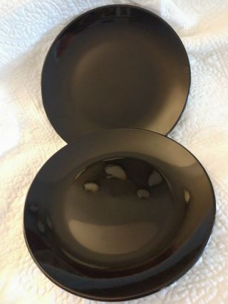 2 Royal Norfolk Gloss Black 10.  5 " Dinner Plates Microwave Dishwasher Safe Nwt