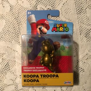 Jakks World Of Nintendo Koopa Troopa Exclusive Trophy Gold 2.  5 " Figure
