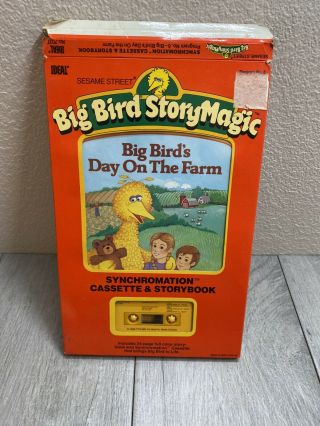 Big Bird Story Magic Book And Tape Cassette 6 Big Birds Day On The Farm