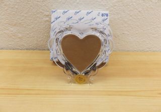 Princess House Heritage Heart Shaped Picture Frame 24 Lead Crystal 878