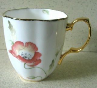 Royal Albert " Poppy " Pattern China Coffee Mug;.  Bought At Harrod 