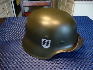 Wwii Nazi Ss Reenactment Helmet