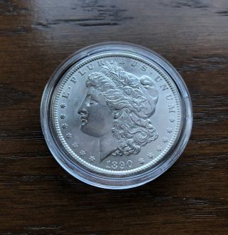 1890 Morgan Silver Dollar In Bu Gem