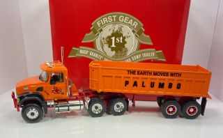 First Gear 1/34 Scale Mack Granite Tractor W/end Dump “palumbo Version” Rare