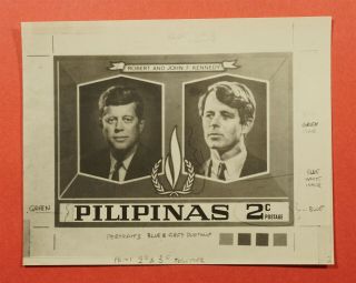 Printers Proof Philippines Jfk John F Kennedy,  Rfk Mnh Ex Leo Malz 200202