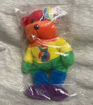 Plush Teddy Bear Millennium￼ 2000 Rainbow Lgbt Gay Interest In Package