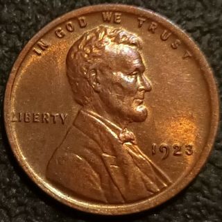 1923 P No Mark Lincoln Wheat Cent Penny 1c Uncirculated Gem Bu Details