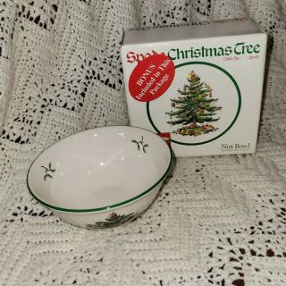 Spode England Christmas Tree Nut Bowl 5.  5 "