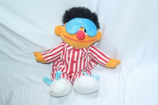 Tyco 1996 Sesame Street Sleep And Snore Ernie Talking Plush Doll 18 "