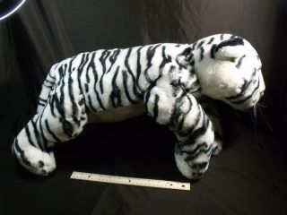Animal Alley Toys R Us White Tiger Plush Stuffed Animal Safari Big Cat Large 26”