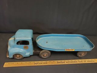 1950 ' s MINNITOY by OTACO - Flat Bed Steel Truck Toy 3