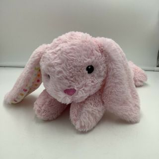Dan Dee Pink Polka Dot Bunny Rabbit Plush Soft Toy Laying Down 12 " Stuffed 2018