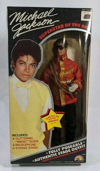 Ljn Michael Jackson Action Figure W/american Music Awards Outfit - 1984