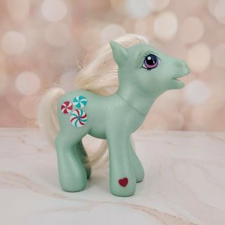 2002 My Little Pony Minty Figure Toy Green Peppermint Candies