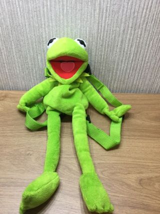 Disney The Muppets Kermit The Frog Back Pack Bag Plush 17 Inch Collectable