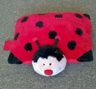 Pillow Pets Lady Bug Ladybird Beetle Large 18 " Plush Cushion Red Black Funtastic