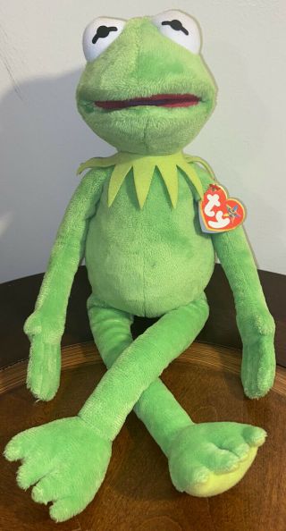 2013 Kermit The Frog 16 " Ty Beanie Buddy Disney Muppets With Tags,
