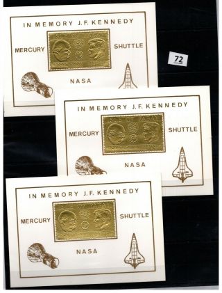 // Isle Of Pabay - Mnh - Kennedy - Churchill - Gold Stamps - Space - Apollo - Nasa