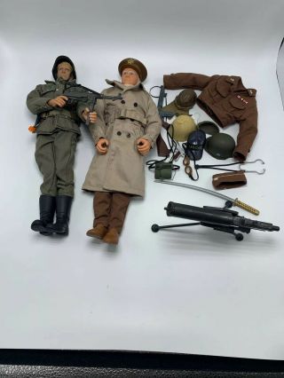 Vintage 1/6 German And Us Soldiers,  Accessories Rare Hard To Find