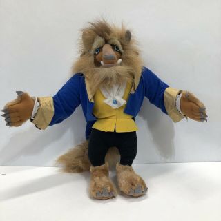 Vintage Walt Disney Beauty And The Beast Movie Beast Doll Plush Toy Stuffed 1991