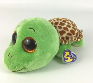 Ty Beanie Boos Sandy The Turtle Medium 10 " Plush Stuffed Toy 2016 W Tags