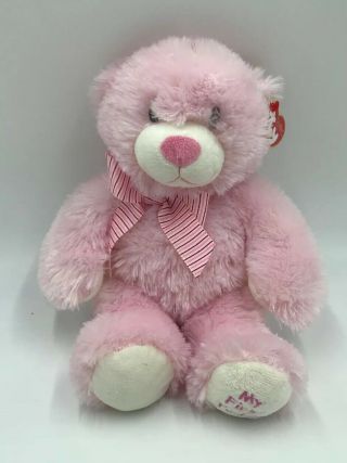 Ty Pluffies My First Teddy Bear Sweet Baby Plush Stuffed Animal 12 " Baby Girl M