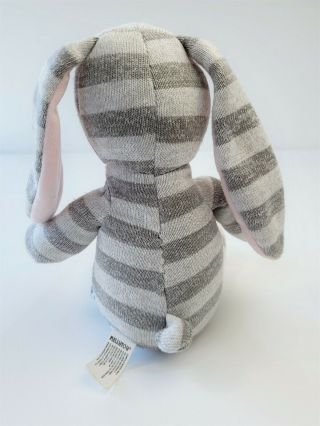 KELLY TOY Stuffed Animal Gray Striped Pink Ears BUNNY Rabbit Plush Toy Lovey 2